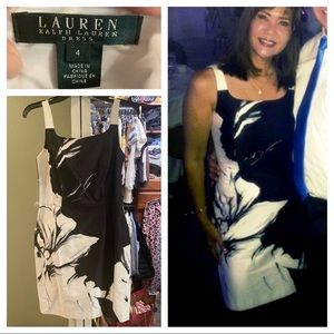 Lauren Ralph Lauren, black & white floral dress